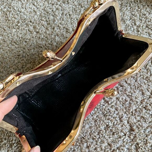 Multi Use Handmade Distressed Leather Purse, Vintage Style Kisslock Handbag - Picture 15 of 15